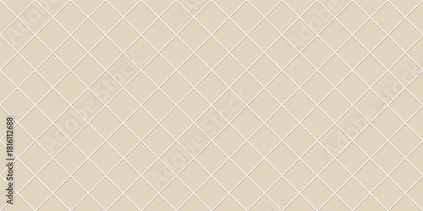 Obraz Cream ceramic tiles diagonal pattern background vector illustration