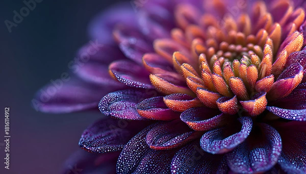 Fototapeta A close-up of an abstract textured flower made