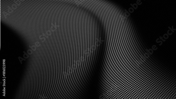Fototapeta black textured surfaces metallic, carbon fiber, metal mesh, or high-tech synthetic fabrics (Kevlar) with grid and weave patterns are synonymous with Dark Mode, automotive, technology, and gadget theme