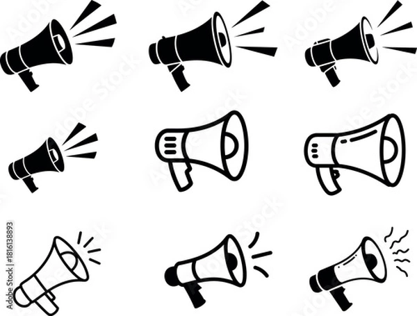 Obraz megaphone icon vector illustration