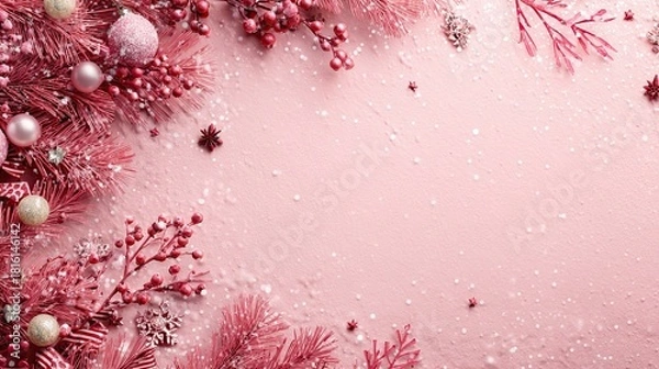 Obraz Pink Liquid Abstract With Bubbles Generative AI