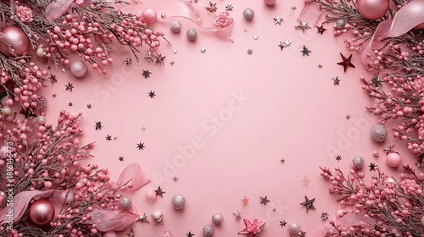 Obraz Pink Liquid Abstract With Bubbles Generative AI