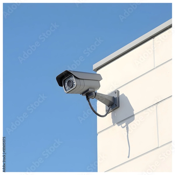 Obraz cctv security camera on a wall