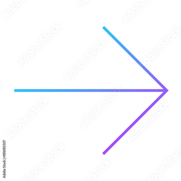 Obraz Simple Thin Line Arrow Pointing To Right