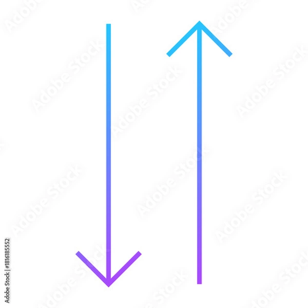 Obraz Two Vertical Arrows Pointing Up And Down