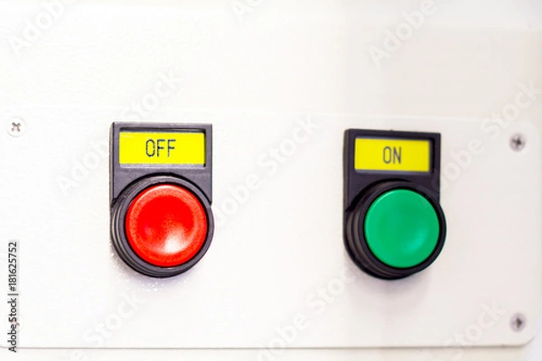 Obraz button on and off on device