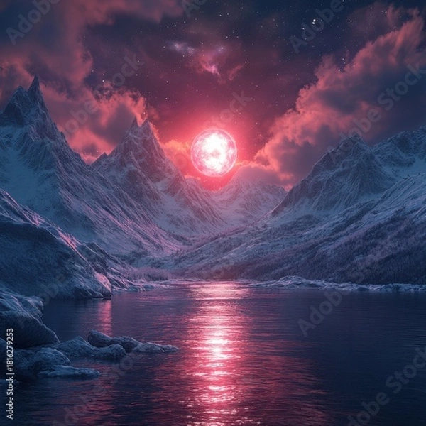 Fototapeta Designed as an epic 4k wallpaper with deep atmosphere and realistic visual weight