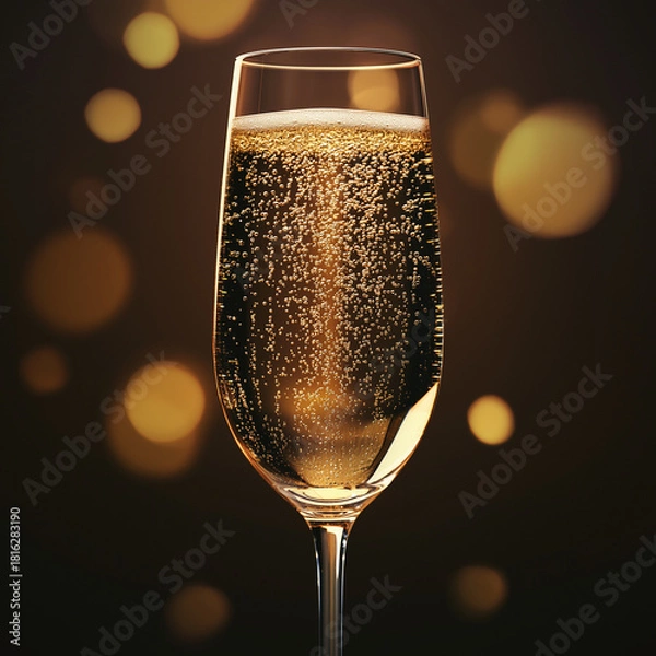 Fototapeta Celebrate with elegant sparkling wine Perfect for festive events and joyous occasions, party time