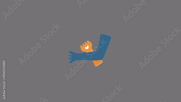 Fototapeta Simple Orthopedic Bone Fracture and Cast Vector