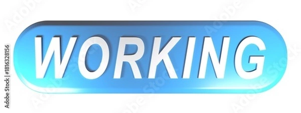 Obraz Blue button - working