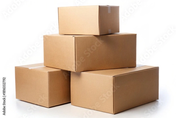 Fototapeta cardboard box on white background