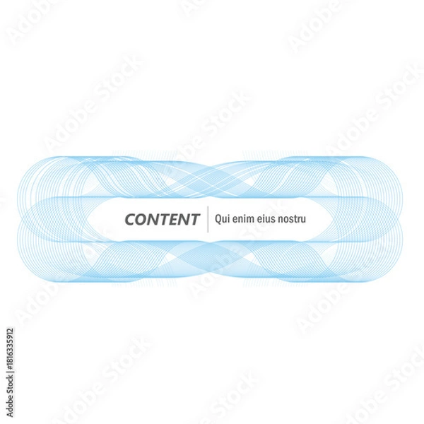 Fototapeta Symmetric Waves: Abstract Template for Digital Content. Vector design