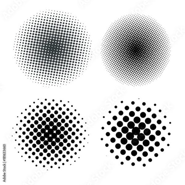 Fototapeta halftone circle isolated 
