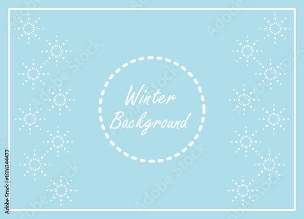 Fototapeta Сard template with a snowflake pattern and space for text