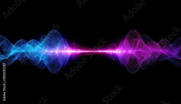 Fototapeta Abstract waves of vibrant color