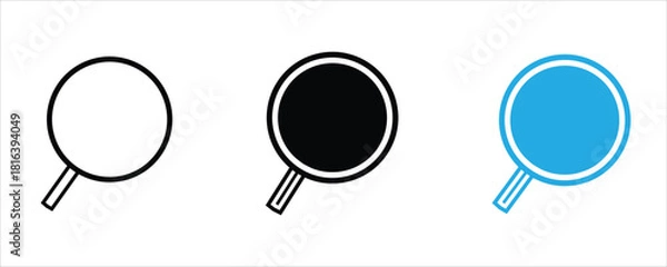 Obraz Magnifying glass search icon set 