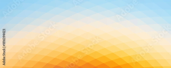 Obraz Geometric orange blue background with triangle square polygon mosaic pattern.Abstract background design.Vector illustration.