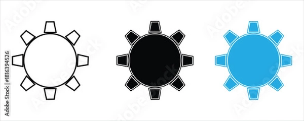 Obraz setting icon set in outline,