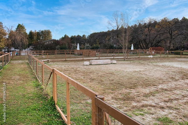 Obraz ワンちゃんたちに大人気の広々としたドッグラン