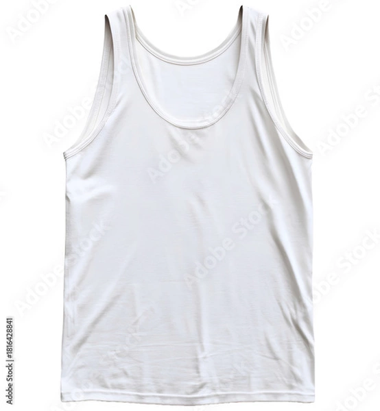 Obraz white tank top isolated background
