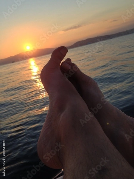 Obraz Coucher de Soleil sur Imperia