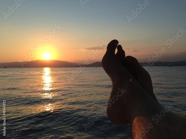 Obraz Coucher de Soleil sur Imperia