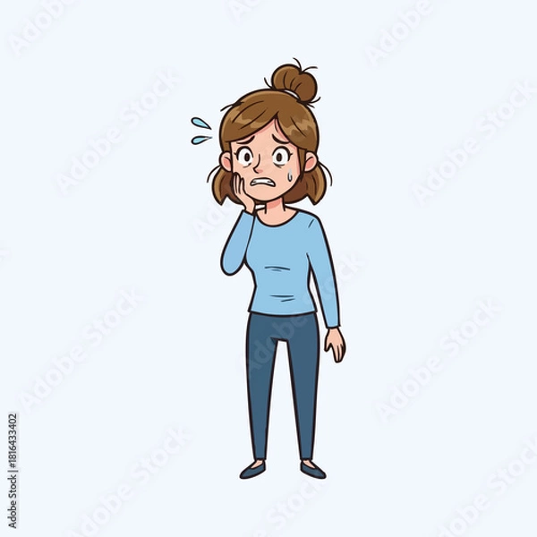 Obraz Feeling worried and frustration concept. 