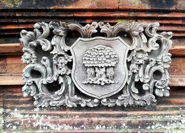 Obraz Traditional Balinese temple reliefs, in old condition