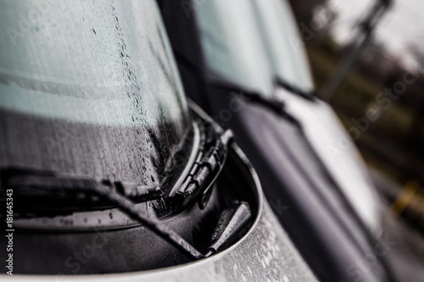 Obraz Scheibenwischer bei Regen