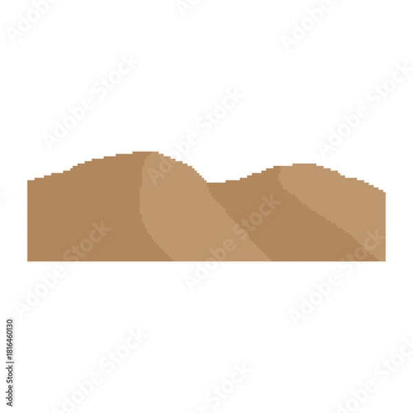Obraz desert terrain retro pixel art