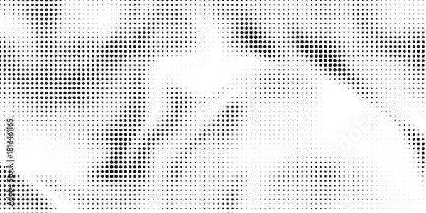 Fototapeta Black-white gradient halftone dots background. Pop art in vector illustration for your creative design