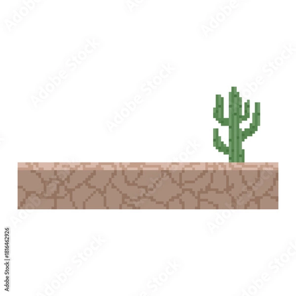 Obraz desert terrain retro pixel art