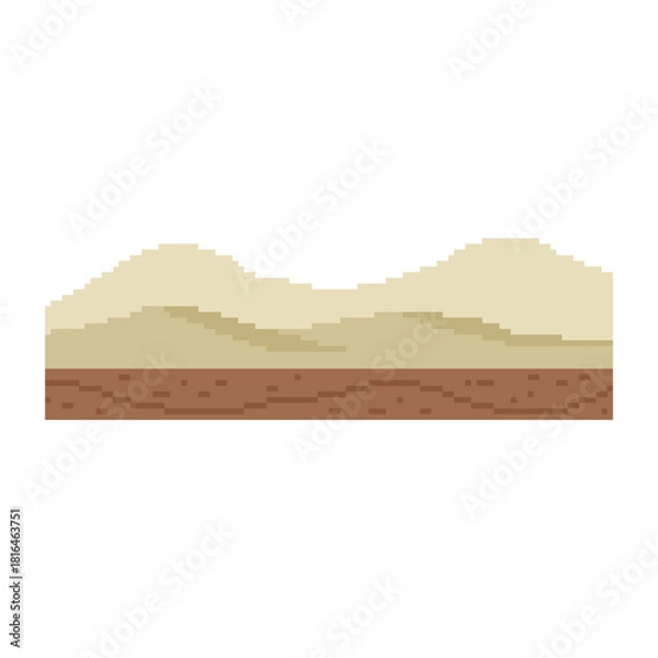 Obraz desert terrain retro pixel art