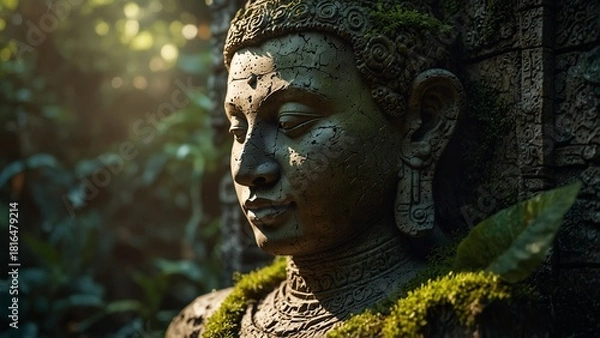 Fototapeta the statue is made of stone