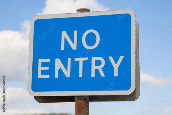 Obraz No Entry Traffic Sign Indicating Prohibited Direction