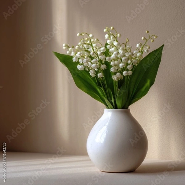 Obraz Potted White Flowers
