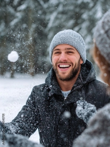 Obraz Smiling snowball fun