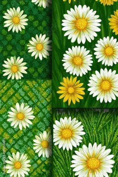 Obraz Daisy Floral Fabric