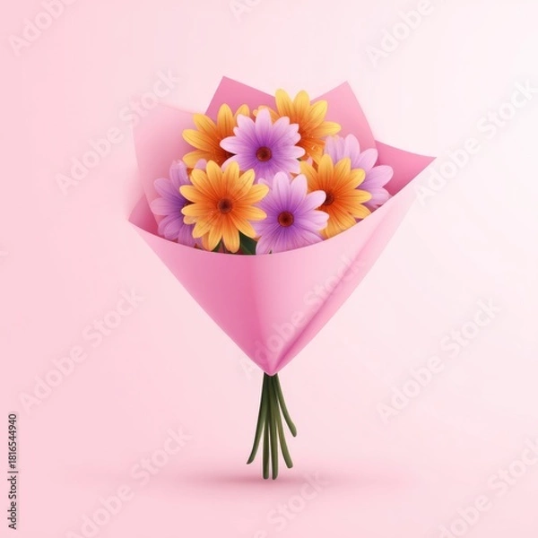 Obraz Pink Bouquet of Flowers