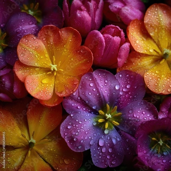 Obraz Raindrop on Spring Blooms