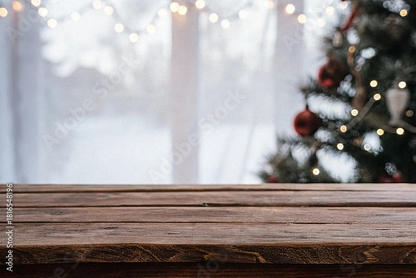 Fototapeta christmas tree and decorations