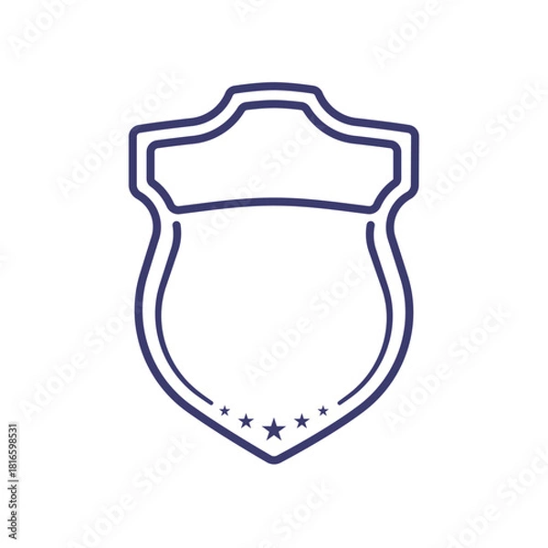 Obraz Blank badge outlined stock