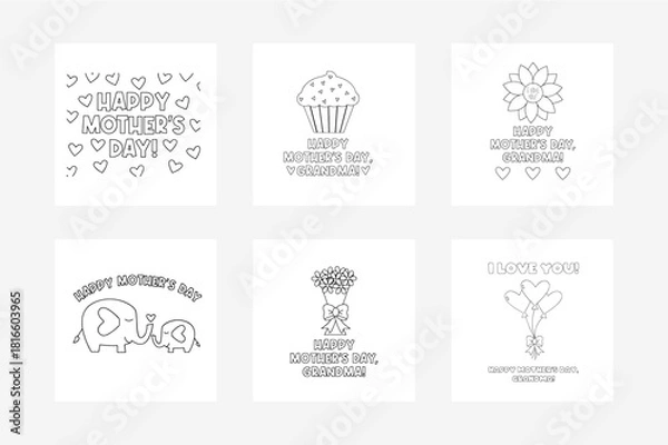 Obraz Happy Mother Day Hand Drown