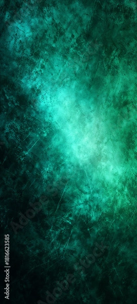 Fototapeta Vibrant Green Abstract Nebula Texture