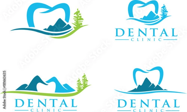Obraz set of logo Dental Hill 