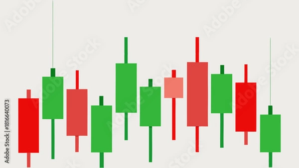 Obraz Candlestick Chart Analyzing Trends in Financial Markets - Stock Exchange Insights