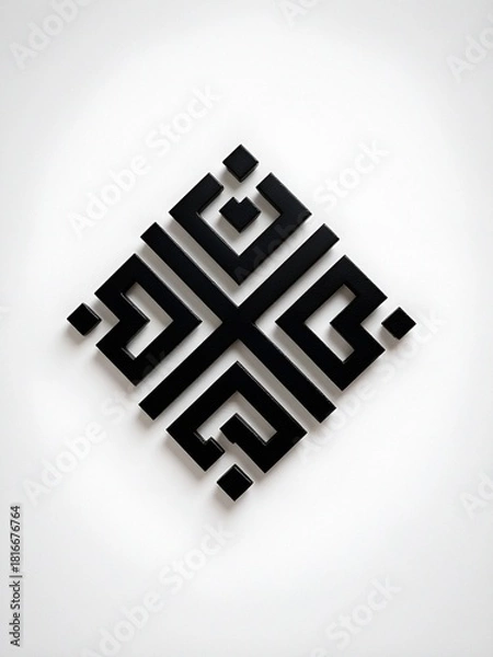 Fototapeta 3d render of a waved service label on vintage background