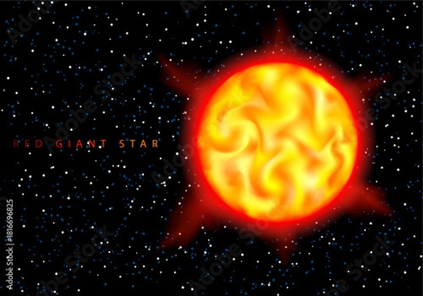 Obraz Red Giant star. Vector scheme for presentation.