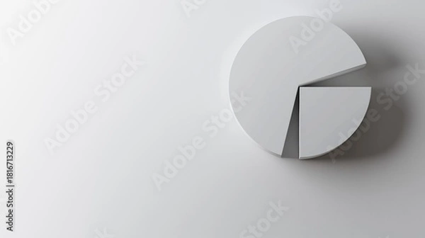 Fototapeta Modern Business Data Analysis Concept Featuring a Simple Circle Diagram on a Clean Background