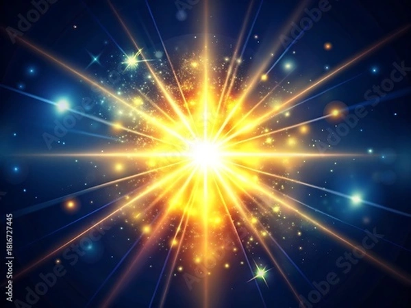 Fototapeta Vibrant starburst light explosion